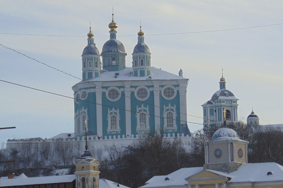 Успенский кафедральный собор Смоленск ночь