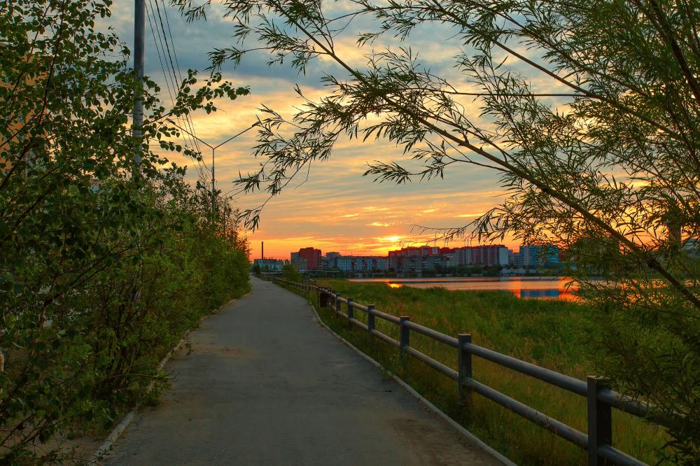 Раннее утро в городе фото