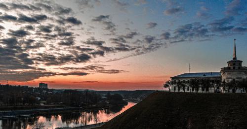 Blue red sunset