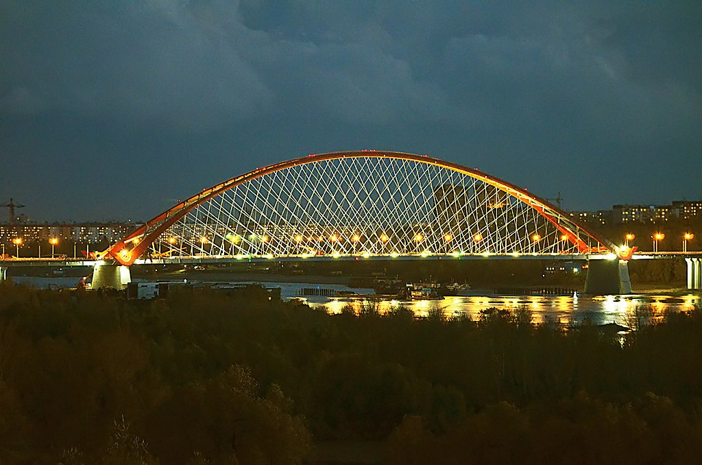 Рисунок бугринского моста в новосибирске